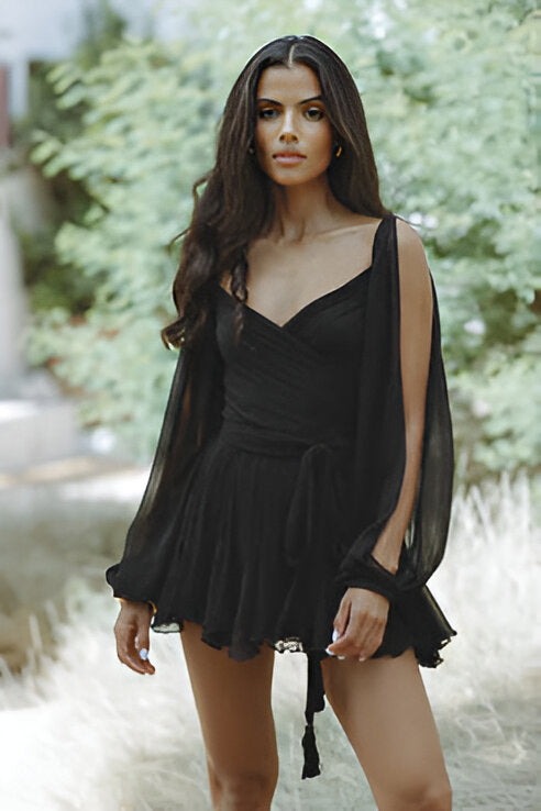 Image of Piper | Women's V-Neck Wrap Mini Dress