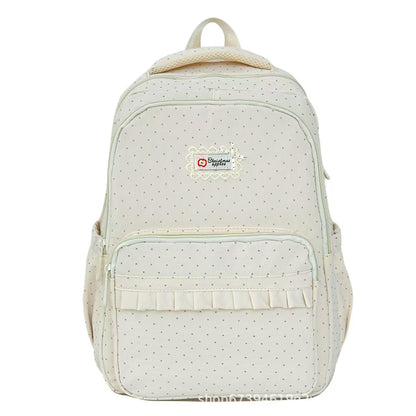 Polka Dot Ruffled Backpack