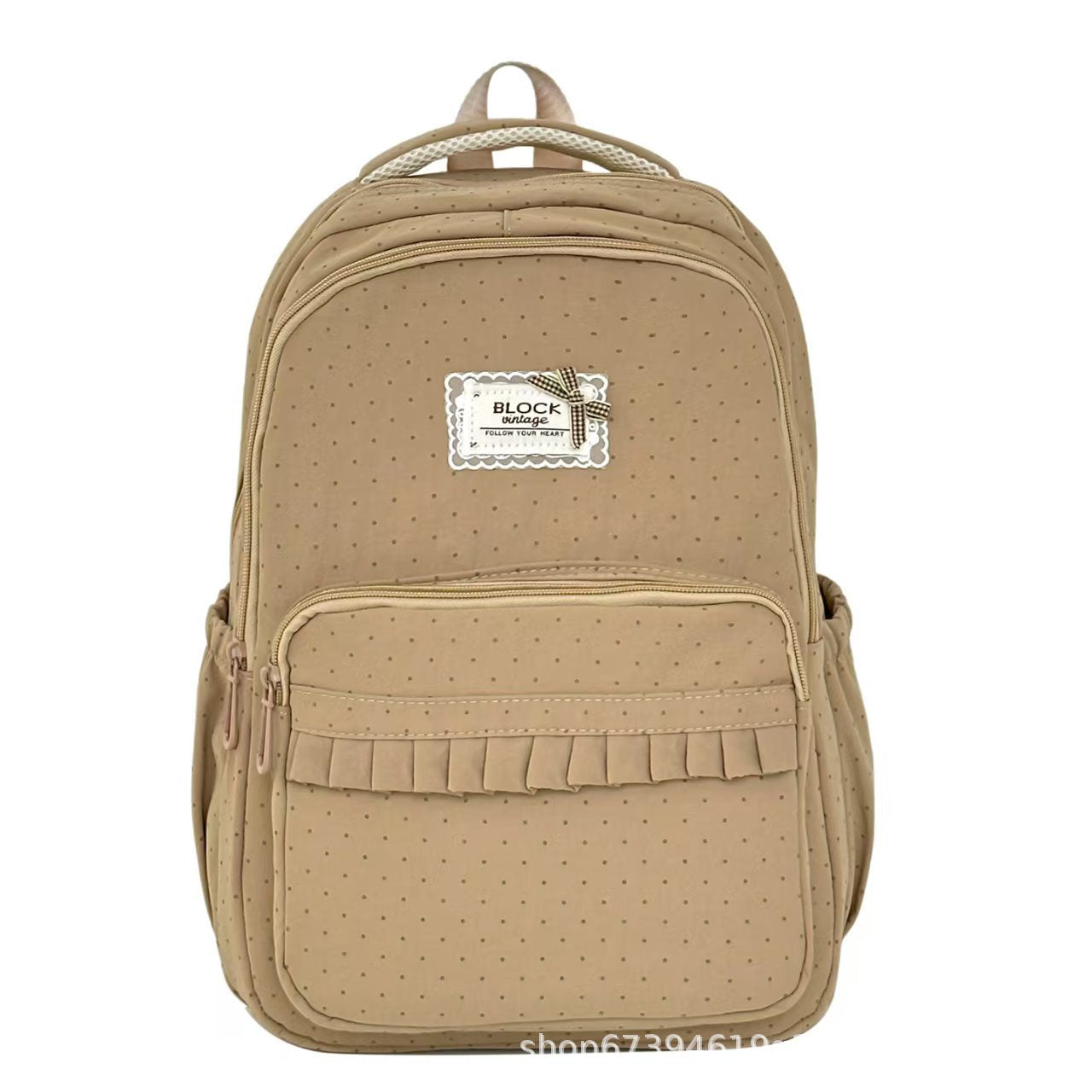 Polka Dot Ruffled Backpack