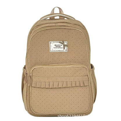 Polka Dot Ruffled Backpack