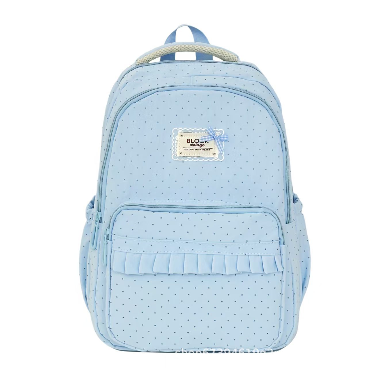 Polka Dot Ruffled Backpack