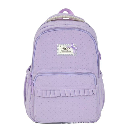 Polka Dot Ruffled Backpack