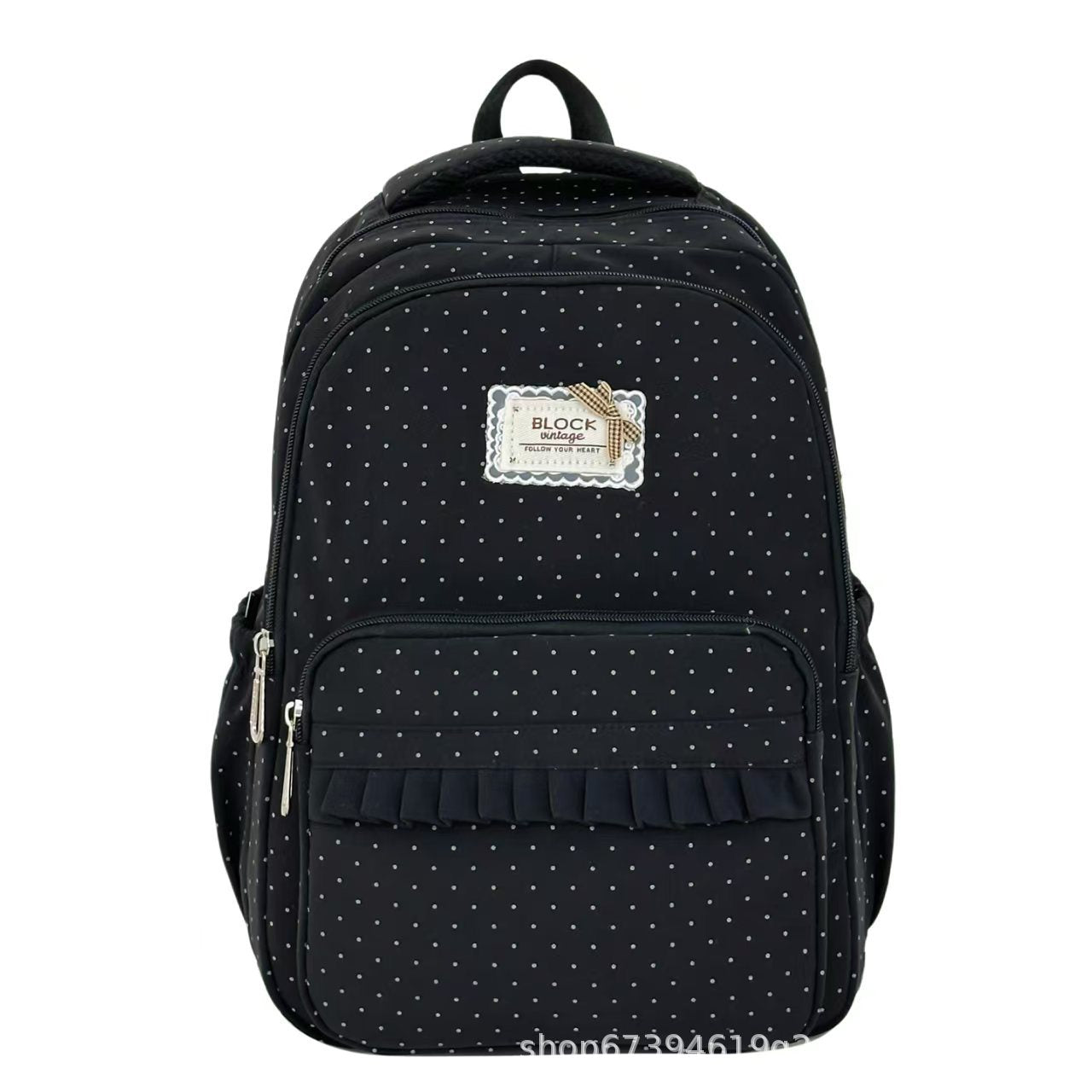 Polka Dot Ruffled Backpack