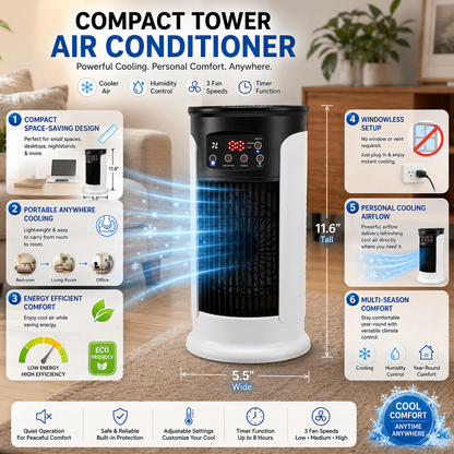 Portable Air Conditioner - Energy Efficient & Compact Room Cooler