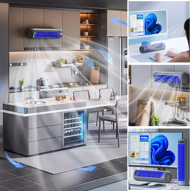 Portable Air Cooler | Wall-Mountable, Quick Cooling & Long-Lasting Battery for Home and Office Use | Clovedale