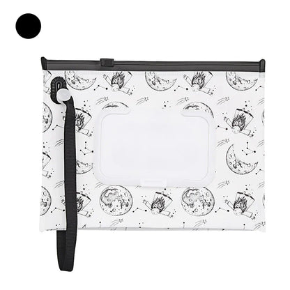 Portable Baby Wet Wipe Pouch with Flip Top Lid and Snap Strap