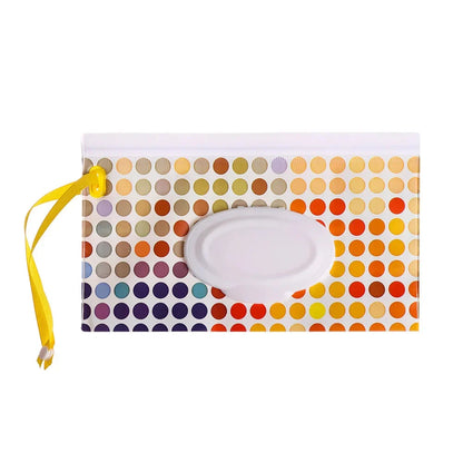 Portable Baby Wet Wipe Pouch with Flip Top Lid and Snap Strap