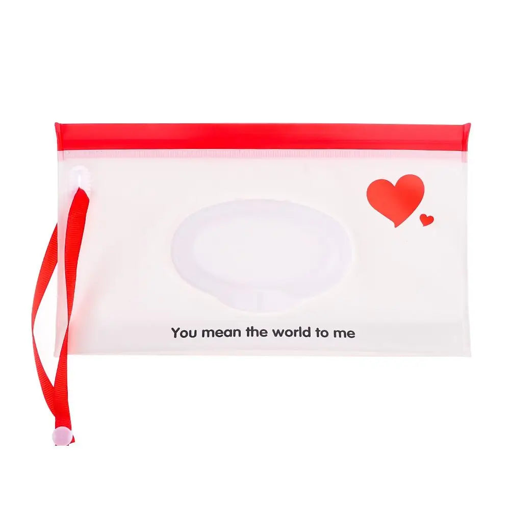 Portable Baby Wet Wipe Pouch with Flip Top Lid and Snap Strap