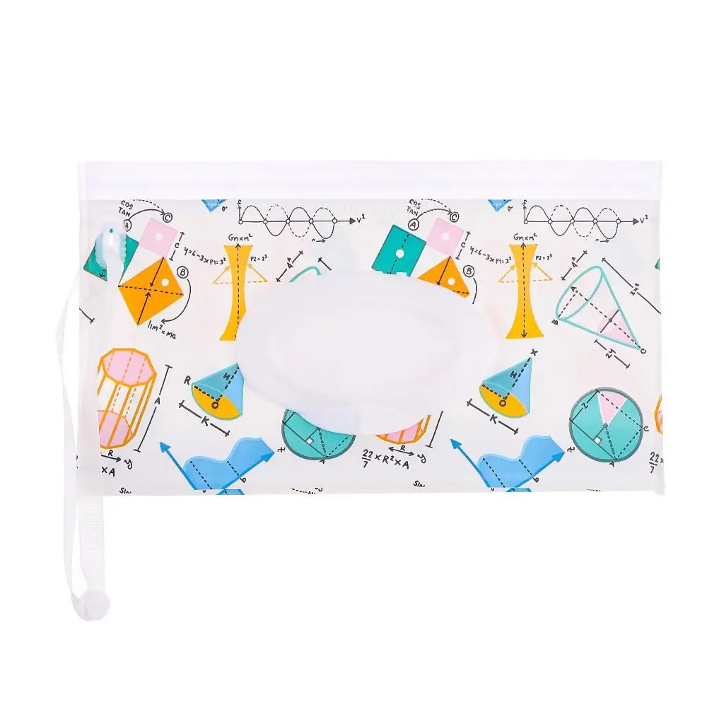 Portable Baby Wet Wipe Pouch with Flip Top Lid and Snap Strap