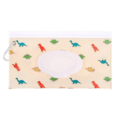 Portable Baby Wet Wipe Pouch with Flip Top Lid and Snap Strap