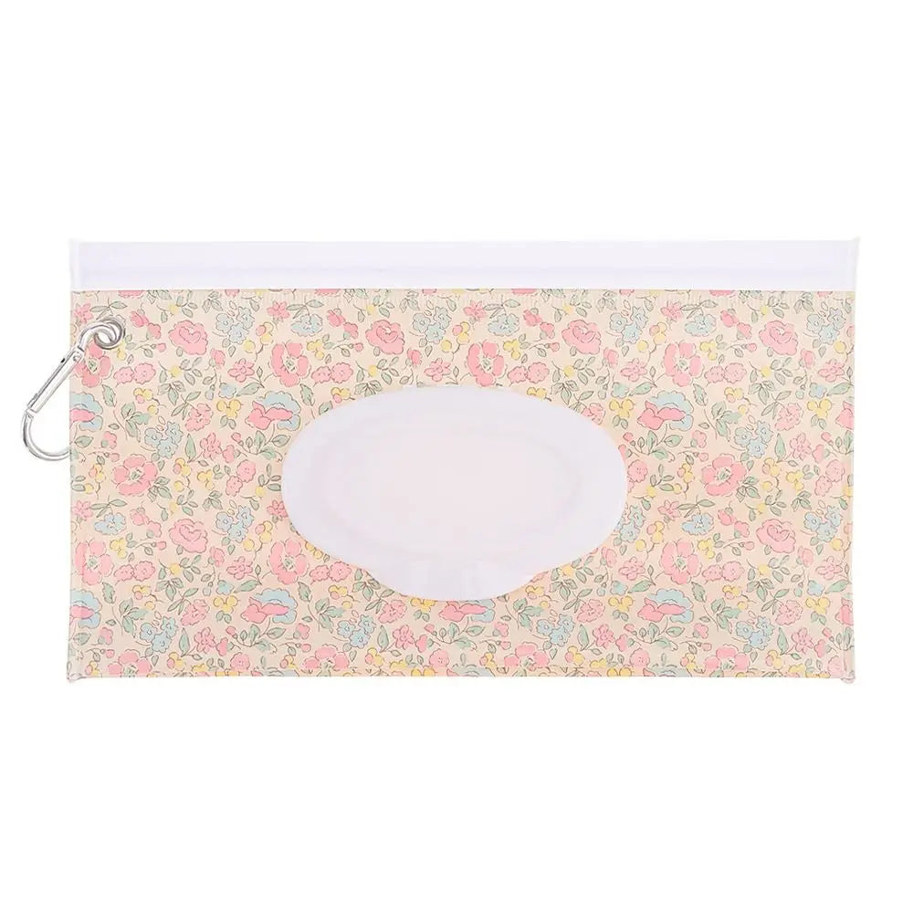 Portable Baby Wet Wipe Pouch with Flip Top Lid and Snap Strap