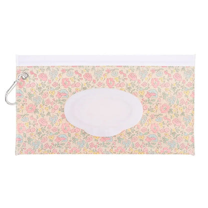 Portable Baby Wet Wipe Pouch with Flip Top Lid and Snap Strap
