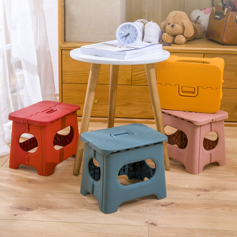 Portable Folding Step Stool with Handle for Versatile Use