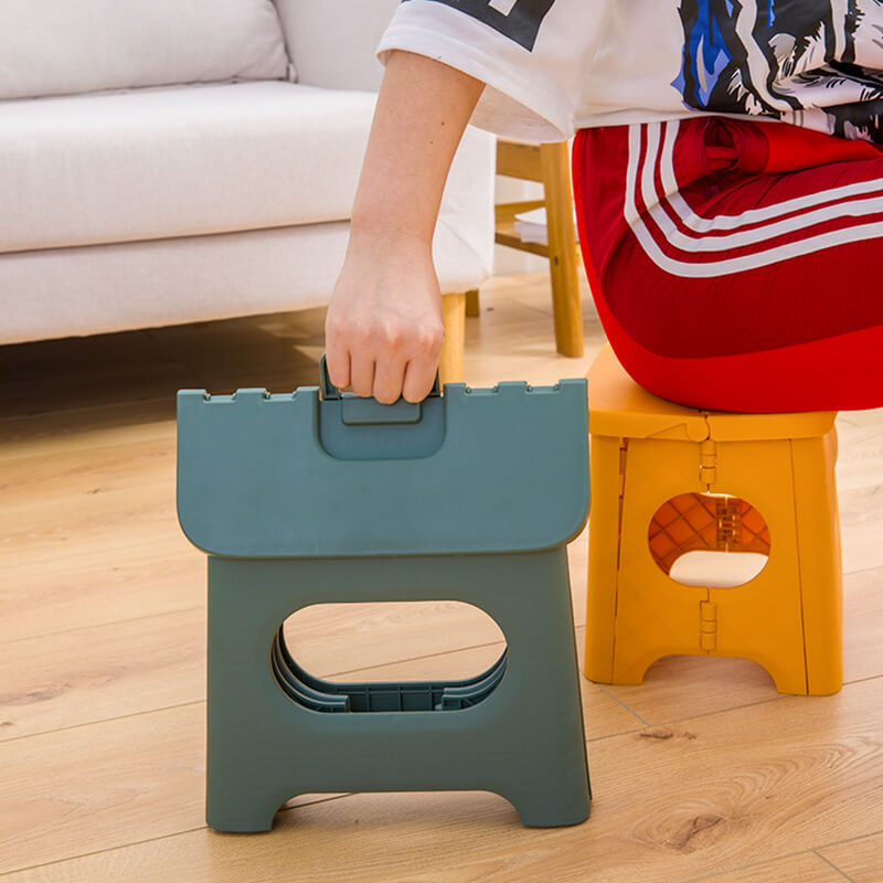 Portable Folding Step Stool with Handle for Versatile Use