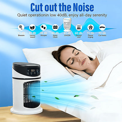 Portable Personal Air Cooler & Humidifier with LED Light