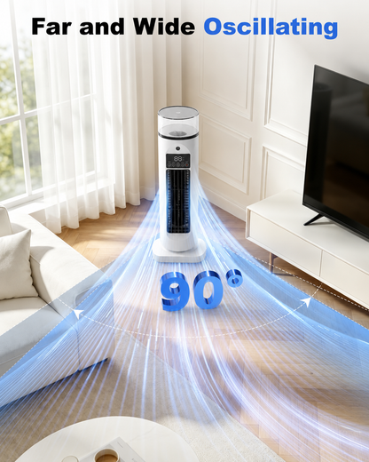Portable Tower Fan Cooler with Humidifier & Remote - Image 1