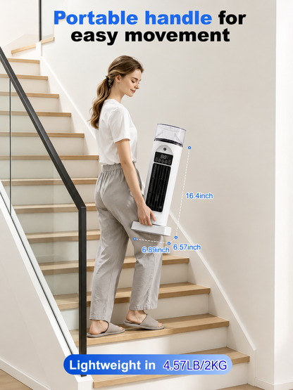 Portable Tower Fan Cooler with Humidifier & Remote - Image 2