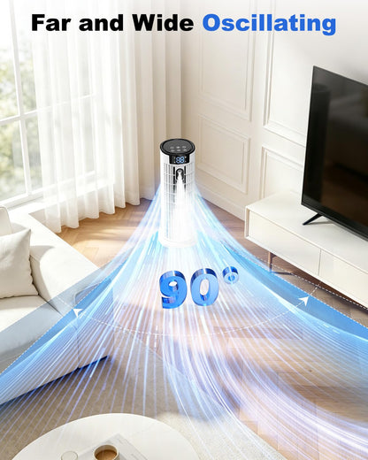 Portable Tower Fan Cooler with Humidifier & Remote