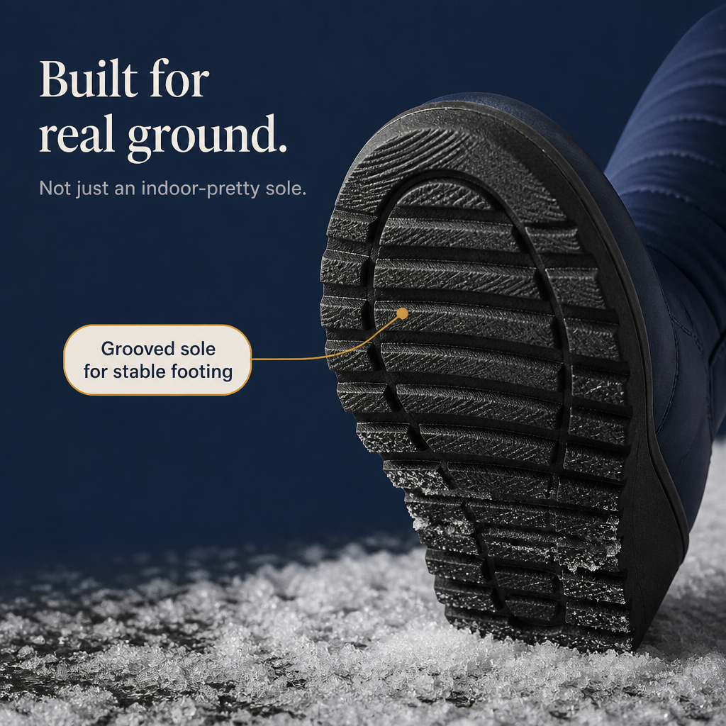 Quilted Puffer-Style Tall Winter Boots