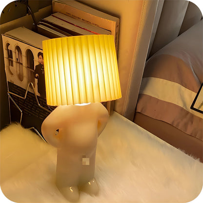 Quirky Human-Shaped Table Lamp — Portable Battery-Powered Light