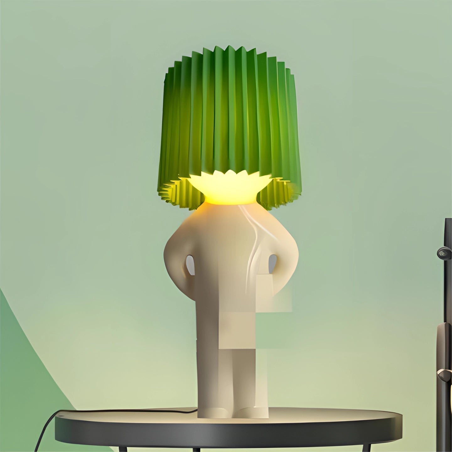 Quirky Human-Shaped Table Lamp — Portable Battery-Powered Light