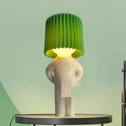 Quirky Human-Shaped Table Lamp — Portable Battery-Powered Light