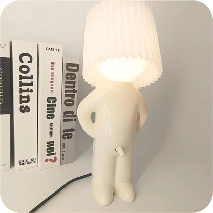 Quirky Human-Shaped Table Lamp — Portable Battery-Powered Light