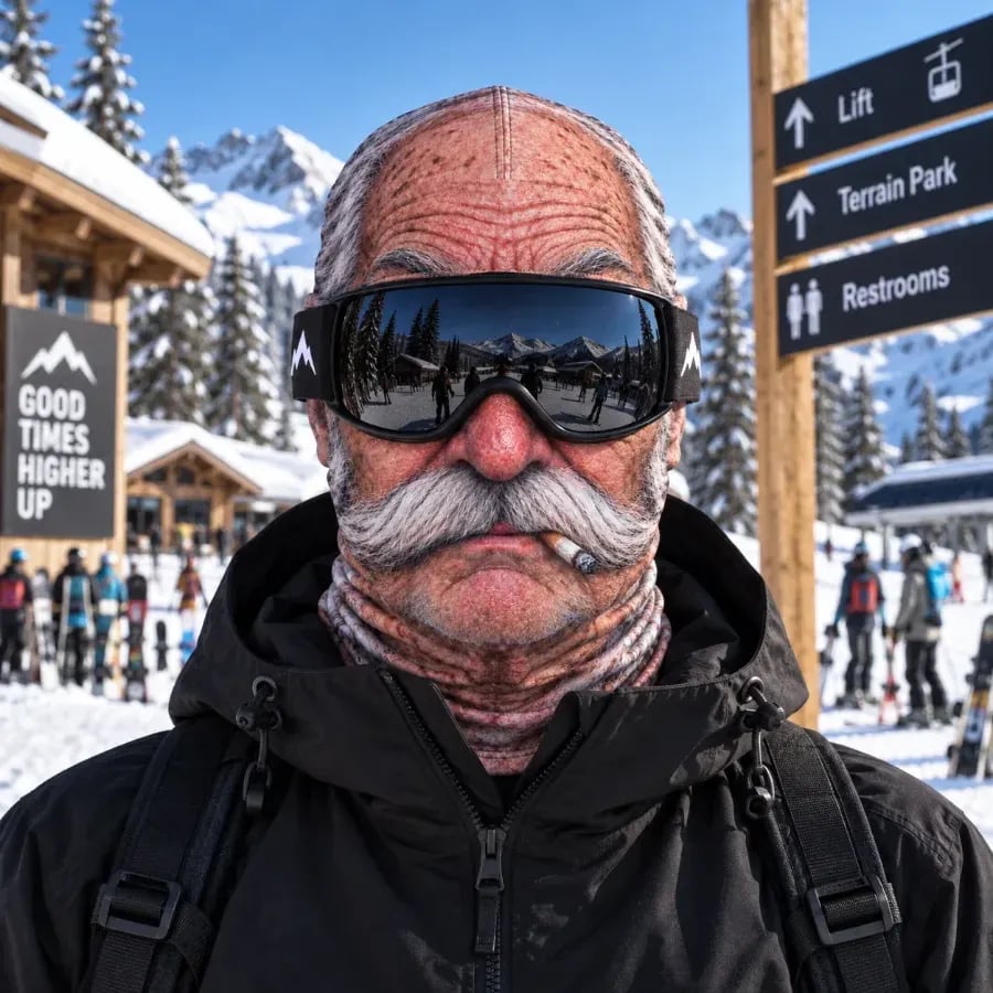 Realistic Face Balaclava – Funny Ski & Snowboard Mask for Cold Weather