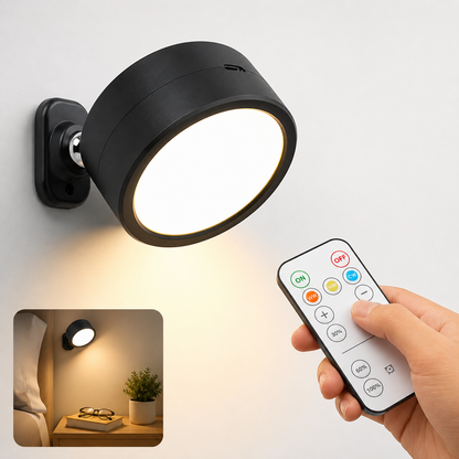 RGB LED Adjustable Accent Spotlight with Remote and USB-C Mount
