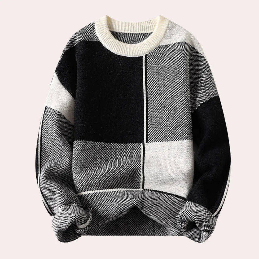 Robert | Men's Color Block Crew Neck Sweater