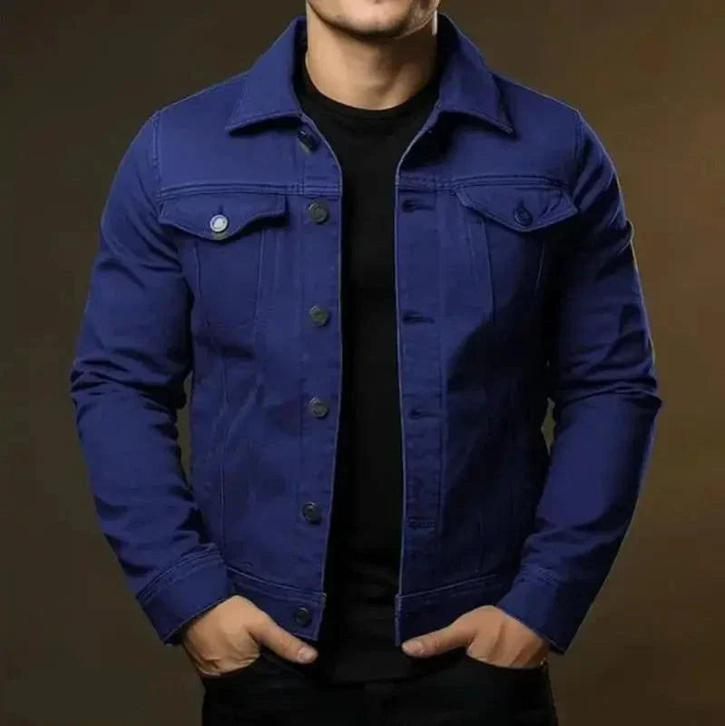 Robust and Timeless Men's 100% Cotton Denim Jacket