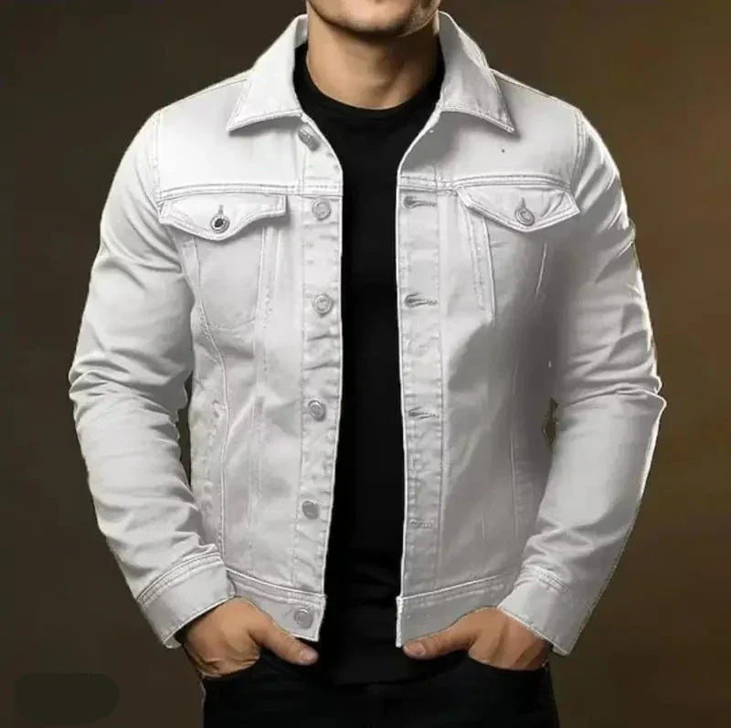 Robust and Timeless Men's 100% Cotton Denim Jacket
