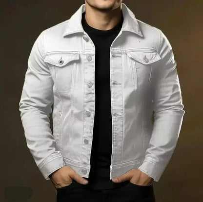 Robust and Timeless Men's 100% Cotton Denim Jacket