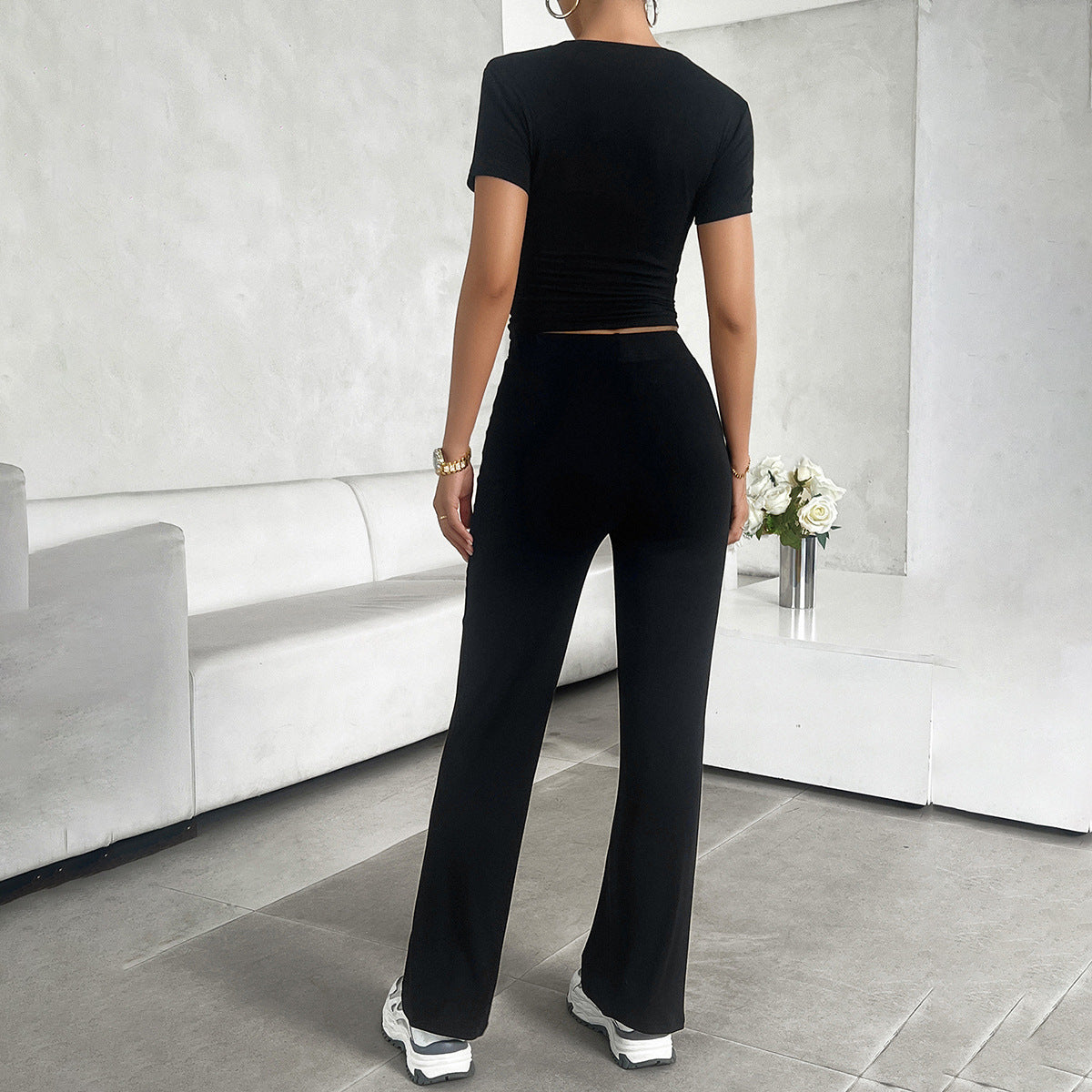 Image of Roxanne | Women's Cropped Two-Piece Set