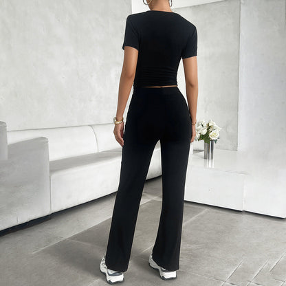 Image of Roxanne | Women's Cropped Two-Piece Set