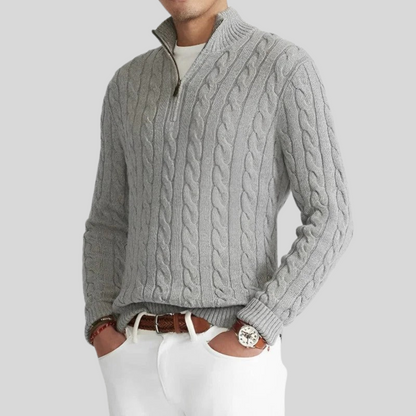 Rudolf | Men's Quarter-Zip Cable-Knit Sweater