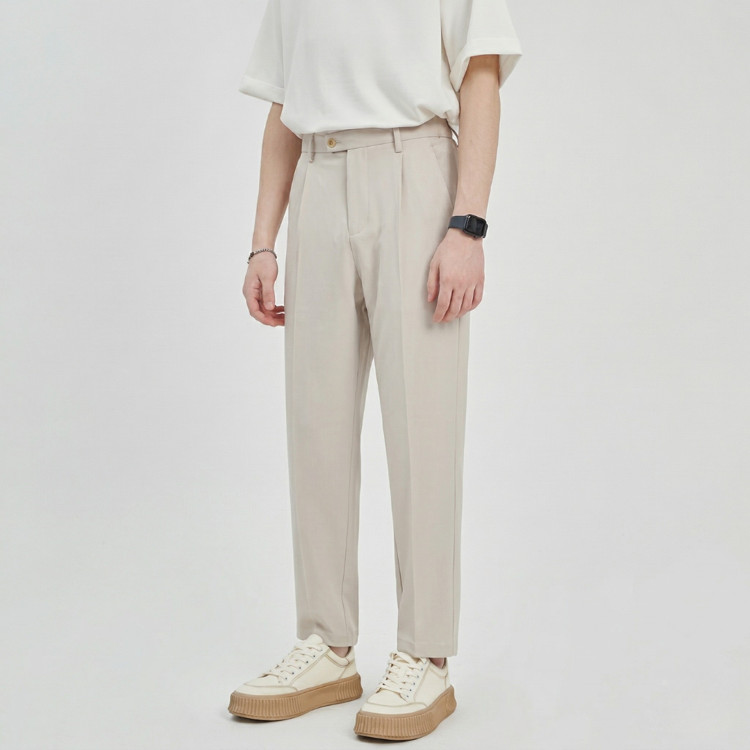 Samuel | Men's Pleated Wide Leg Pants - Image 2