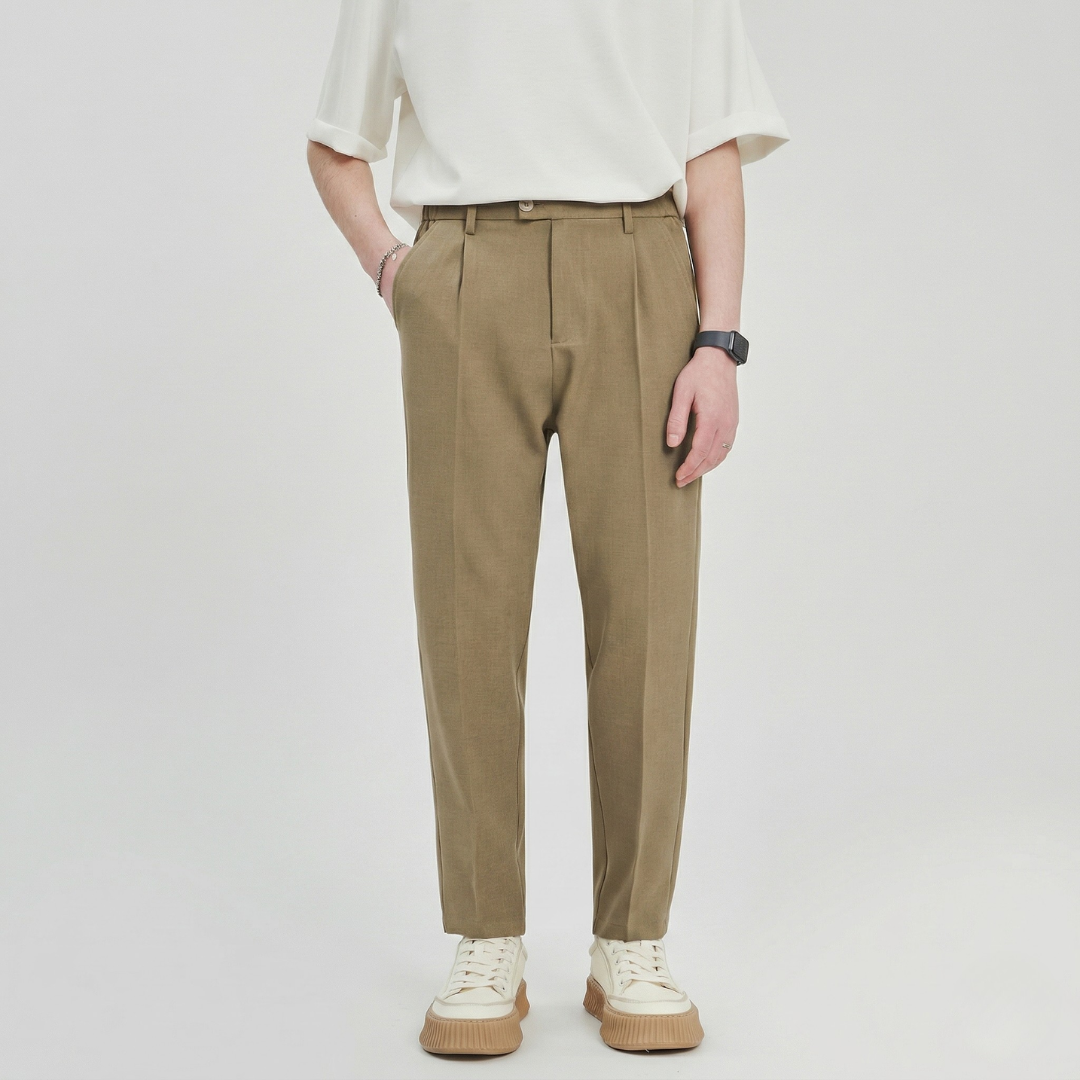 Samuel | Men's Pleated Wide Leg Pants - Image 4