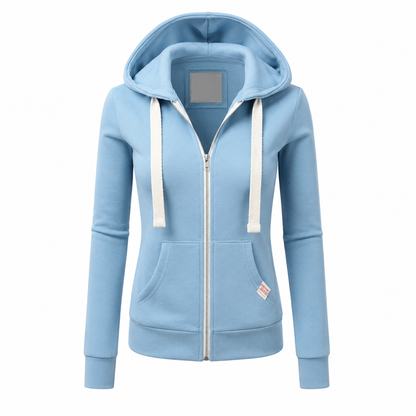 Sandy | Women's Zip-Up Fitted Hoodie - Image 1