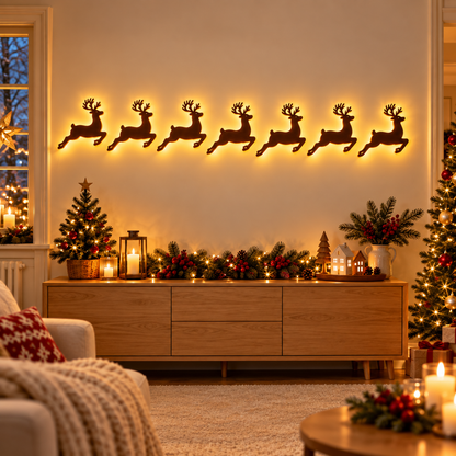Self-Adhesive 3D LED Christmas Wall Decorations