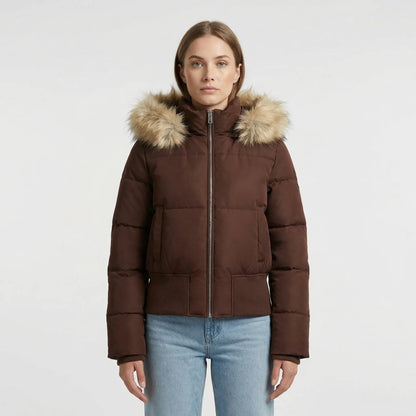 Short Hooded Quilted Winter Jacket