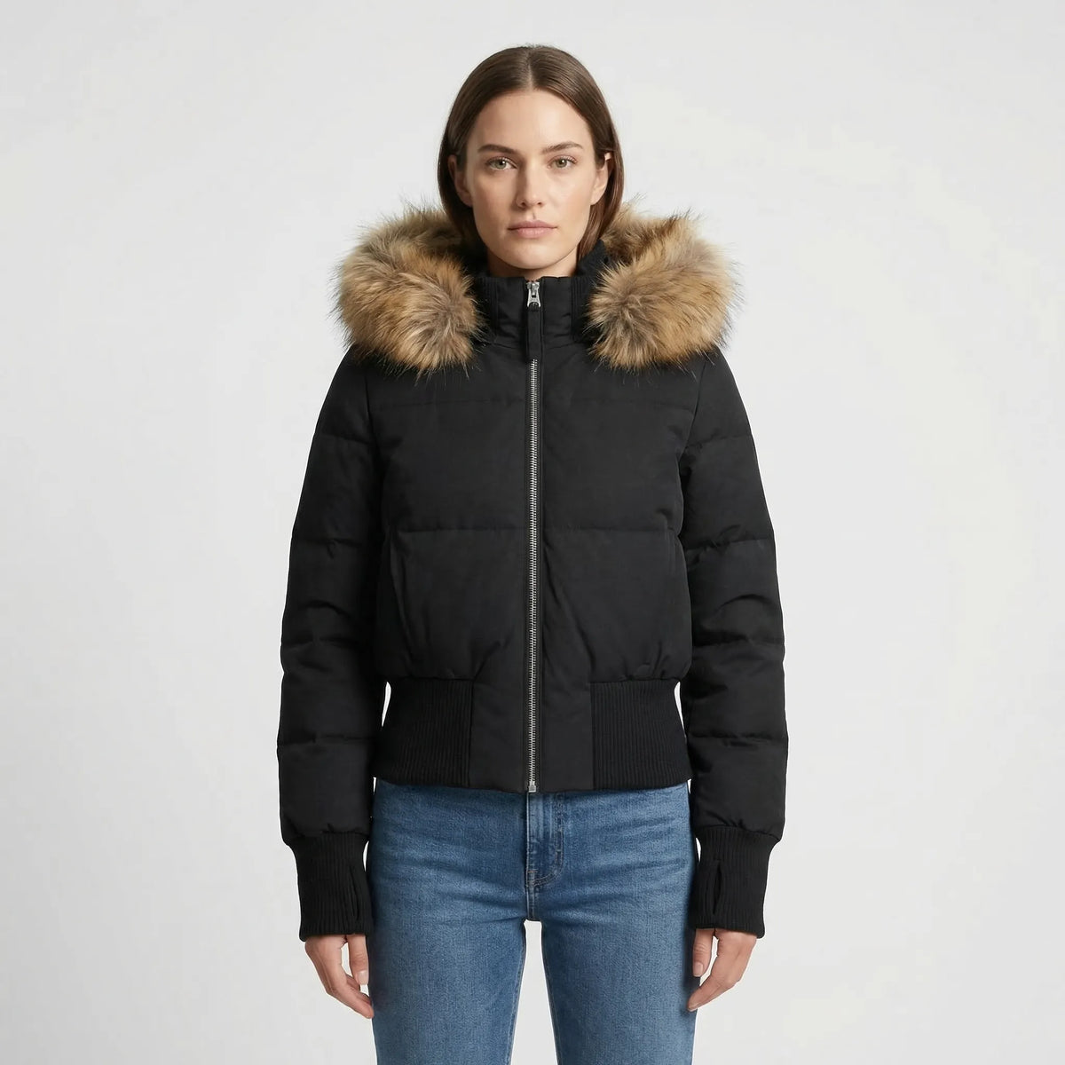 Short Hooded Quilted Winter Jacket