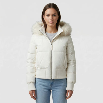 Short Hooded Quilted Winter Jacket