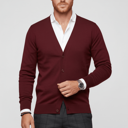 Slim-Fit Long-Sleeved Cardigan