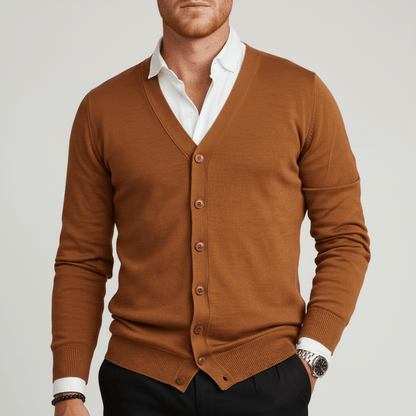 Slim-Fit Long-Sleeved Cardigan