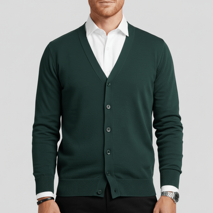 Slim-Fit Long-Sleeved Cardigan