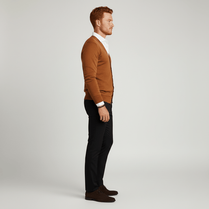 Slim-Fit Long-Sleeved Cardigan