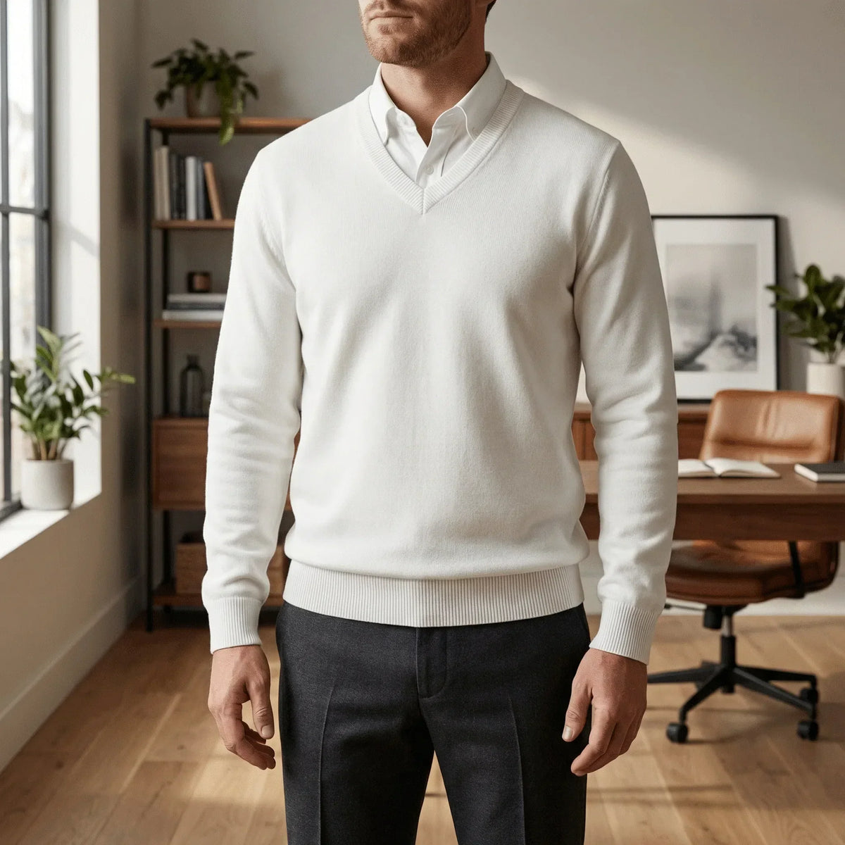 Slim-Fit V-Neck Sweater
