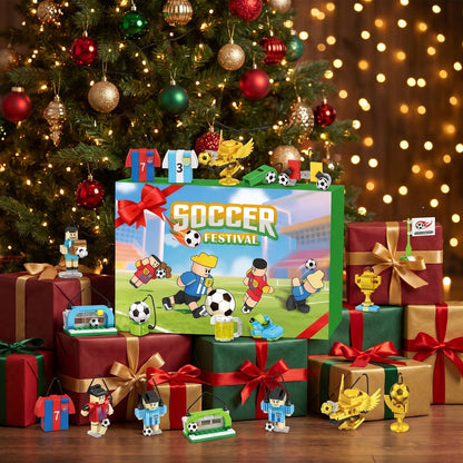 Football Advent Calendar, 600-Piece Brick Builds to Hang on the Tree