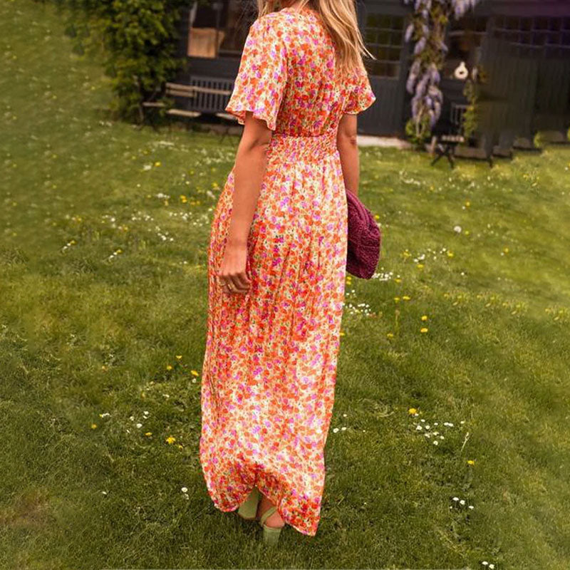 Camille | Elegant V-Neck Dress for Modern Women - Image 2